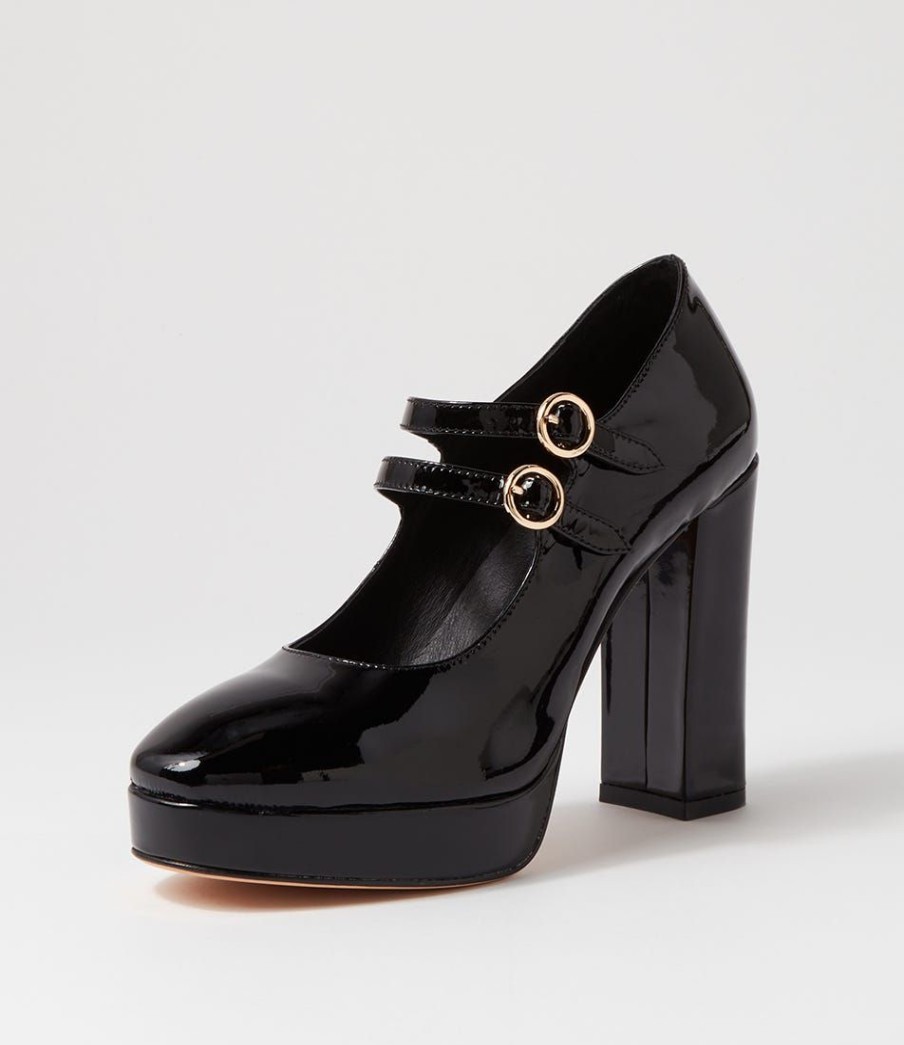 Shoes MOLLINI | Ainey Black Patent Leather Mary Jane Heels