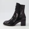 Shoes DJANGO & JULIETTE | Wycliff Black Patent Leather Lace Up Boots