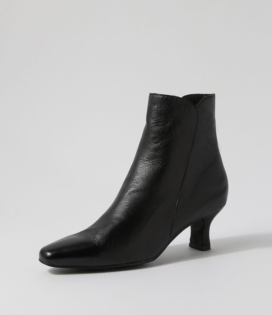 Shoes DJANGO & JULIETTE | Cheza Black Leather Ankle Boots