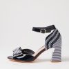 Shoes DJANGO & JULIETTE | Kadmiel Navy Stripe Patent Leather Sandals