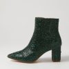 Shoes DJANGO & JULIETTE | Glister Emerald Fabric Ankle Boots