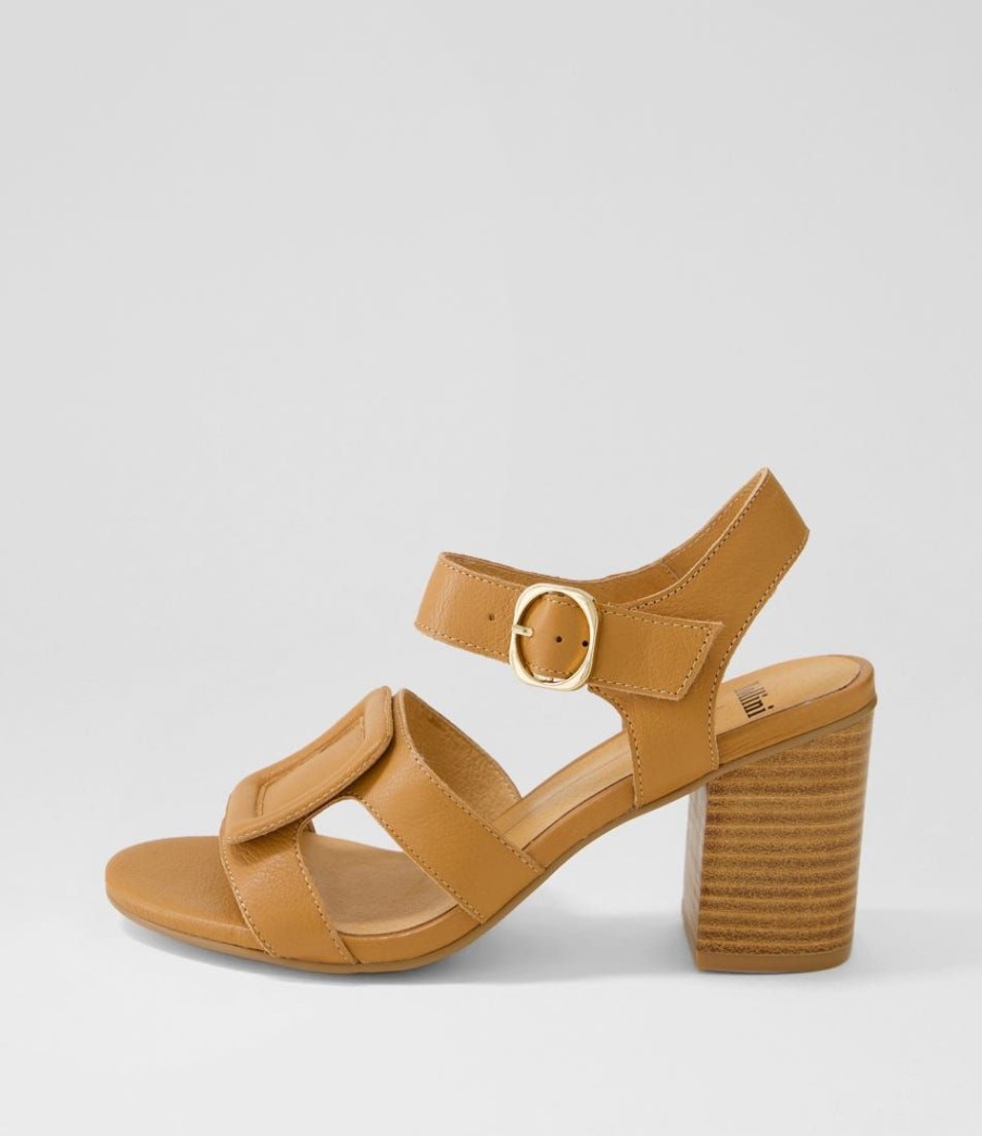 Shoes MOLLINI | Atune Dark Tan Natural Leather Sandals