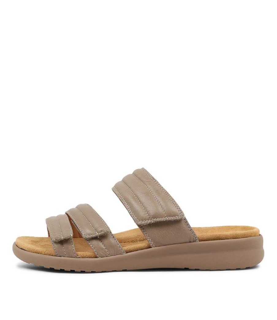 Shoes ZIERA | Barbra Xw Taupe Leather Sandals