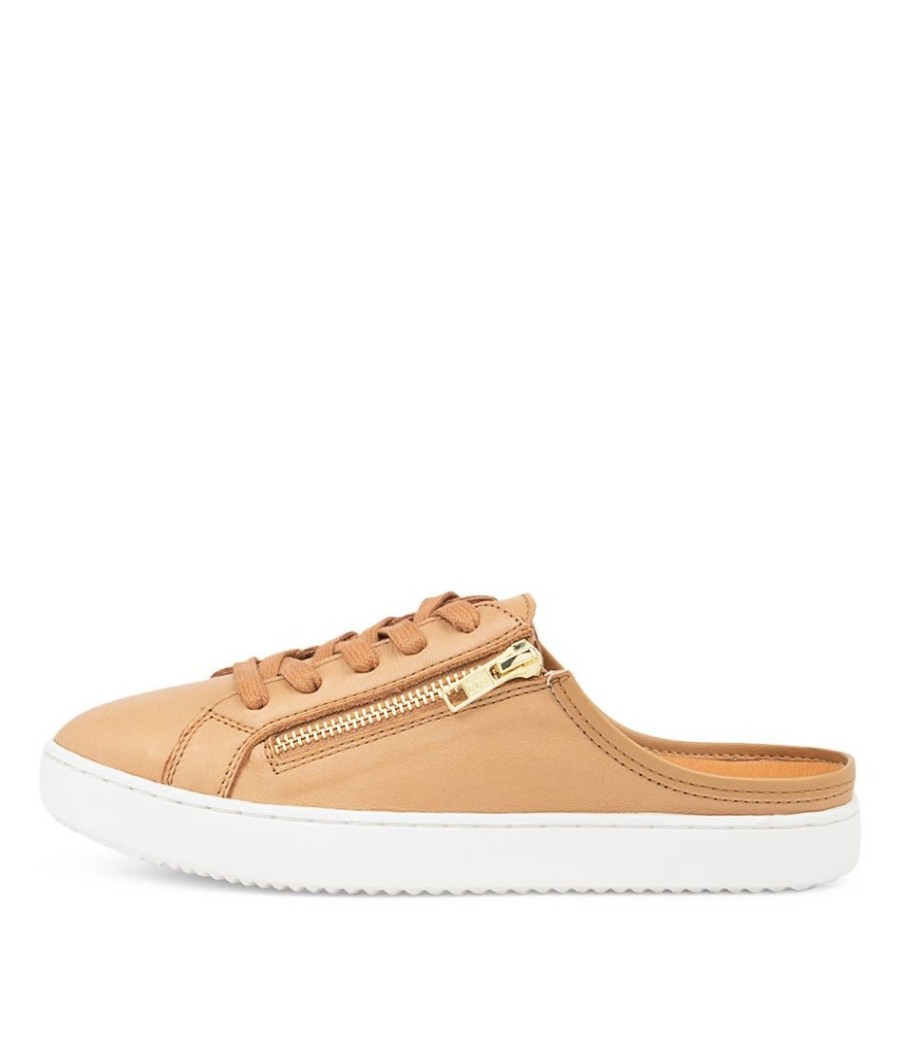 Shoes ALFIE & EVIE | Vista Camel Leather Sneakers