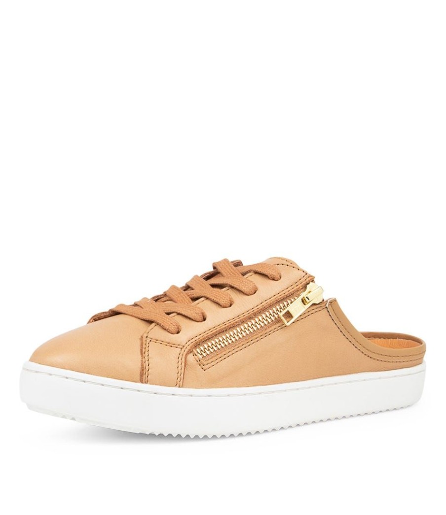 Shoes ALFIE & EVIE | Vista Camel Leather Sneakers