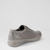 Shoes ZIERA | Shovo Xf Pewter Crackle Leather Sneakers