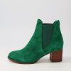 Shoes DJANGO & JULIETTE | Sadore New Emerald Choc Suede Chelsea Boots