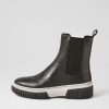 Shoes DJANGO & JULIETTE | Yaella Black White Leather Chelsea Boots