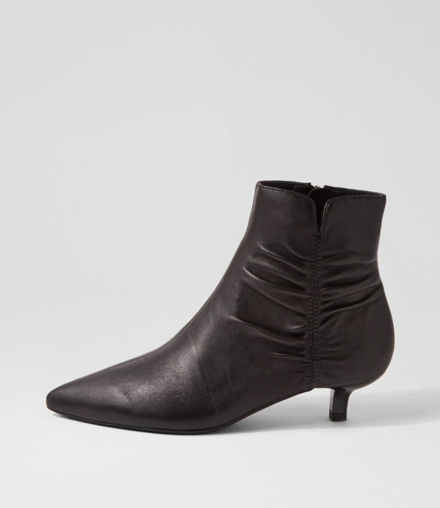 Shoes MOLLINI | Clio Black Leather Ankle Boots