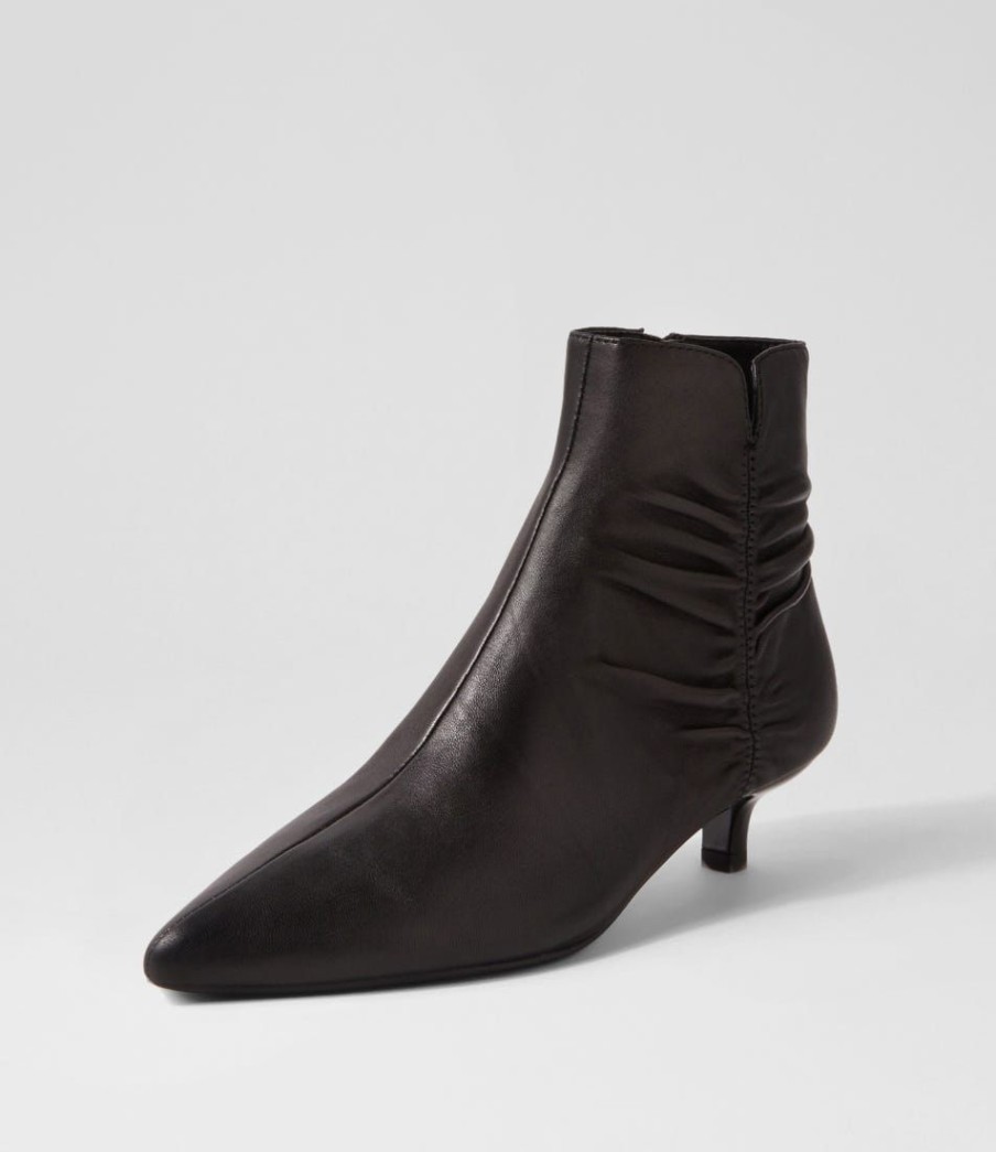 Shoes MOLLINI | Clio Black Leather Ankle Boots