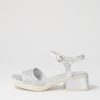 Shoes DJANGO & JULIETTE | Pascha Silver White Weave Leather Sandals