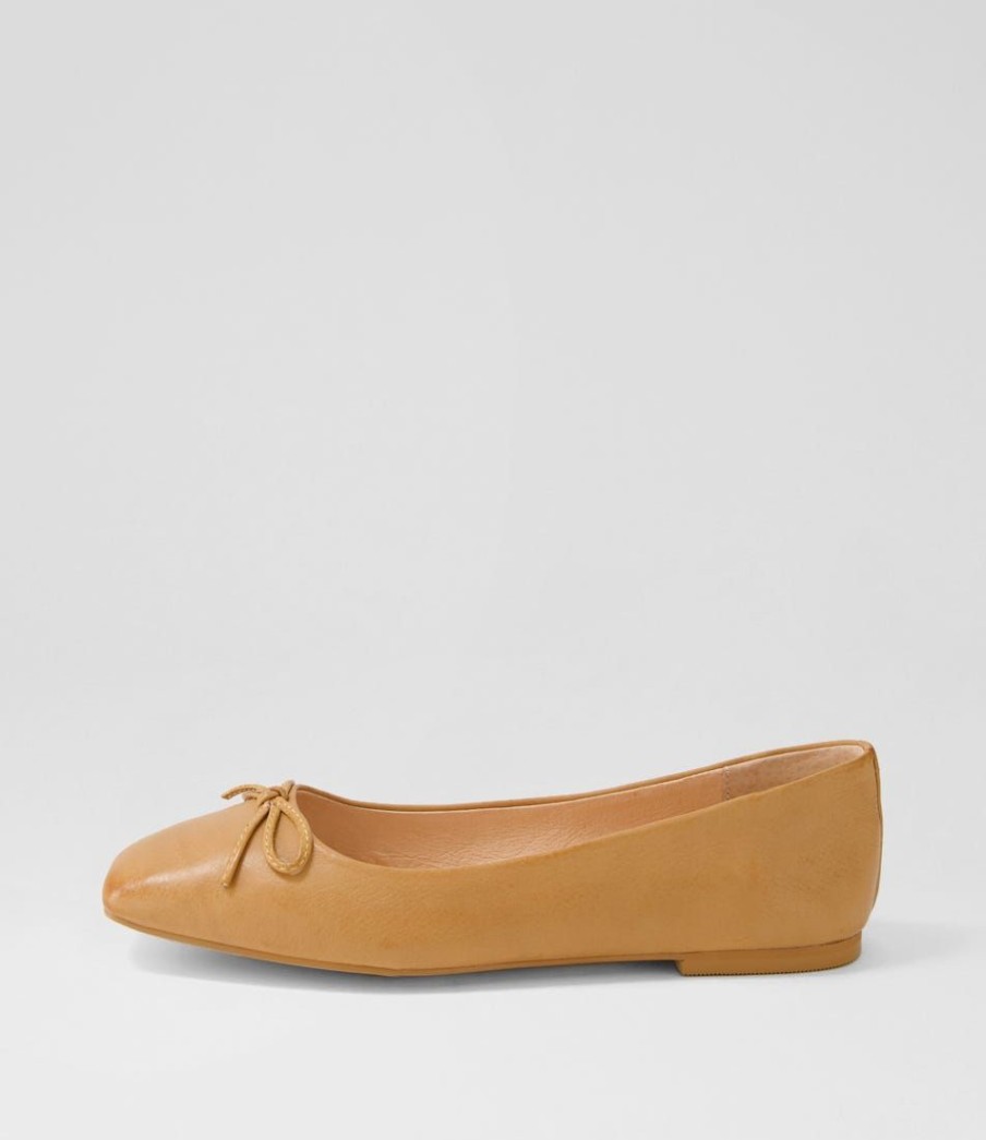 Shoes MOLLINI | Teliyer Dark Tan Leather Ballet Flats