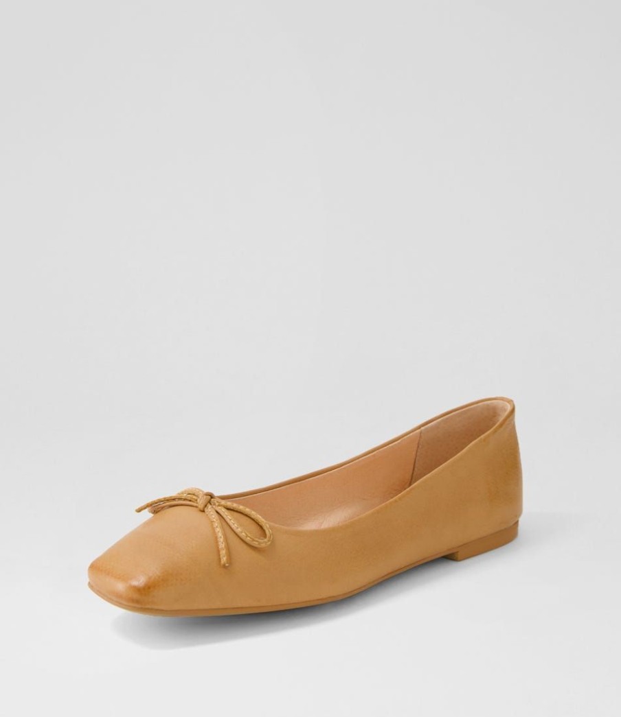 Shoes MOLLINI | Teliyer Dark Tan Leather Ballet Flats