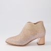 Shoes DJANGO & JULIETTE | Jonsy Rose Gold Petrol Leather Ankle Boots