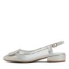 Shoes DJANGO & JULIETTE | Elba Pale Gold Lizard Mesh Flat Shoes