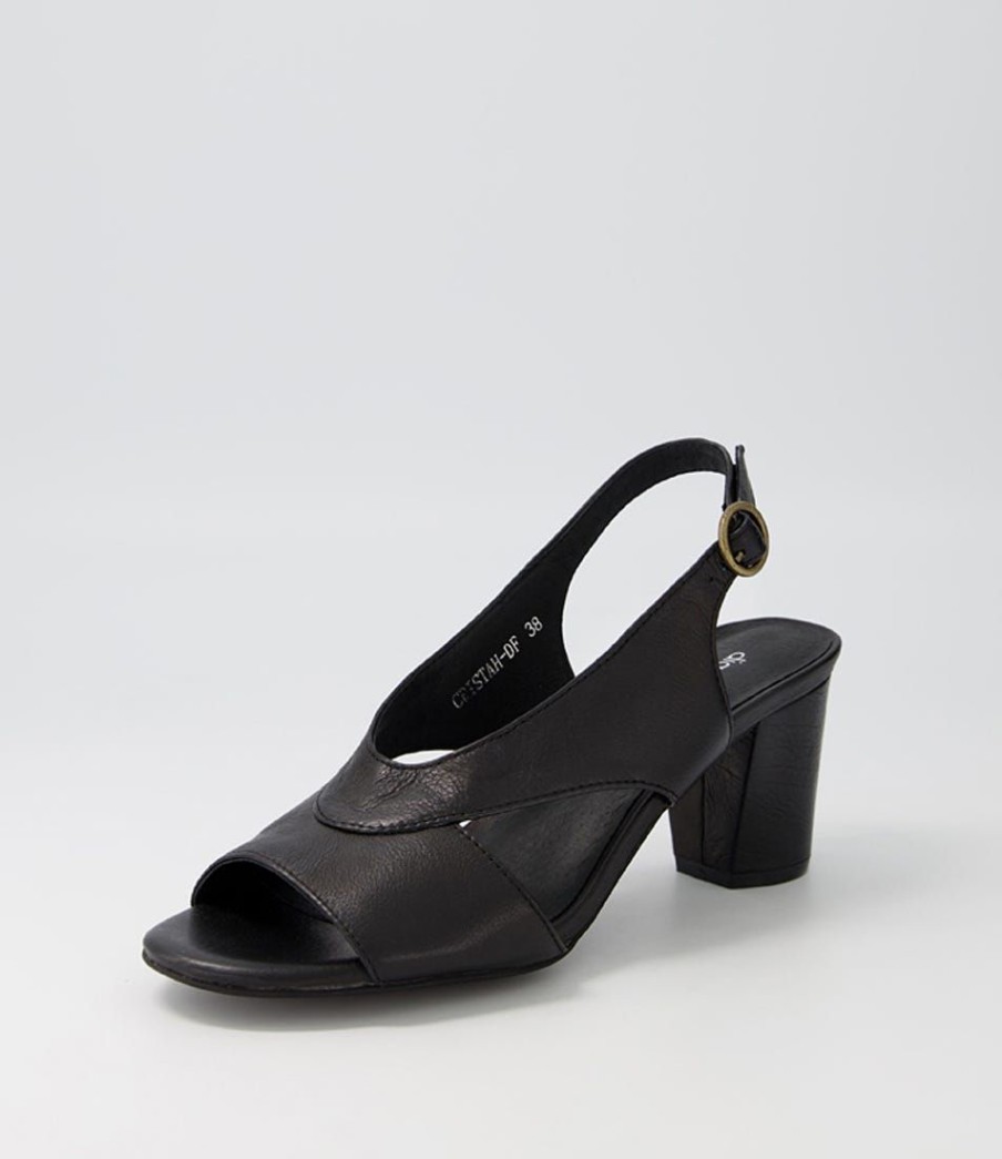 Shoes DIANA FERRARI | Cristah Black Leather Sandals