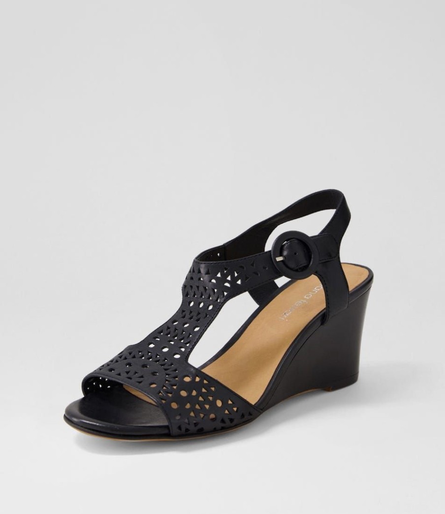 Shoes DIANA FERRARI | Sweetest Black Leather Sandals