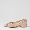 Shoes DJANGO & JULIETTE | Ewan Nude Shine Leather Mesh Flat Shoes