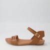 Shoes DJANGO & JULIETTE | Juno Dark Tan Leather Sandals