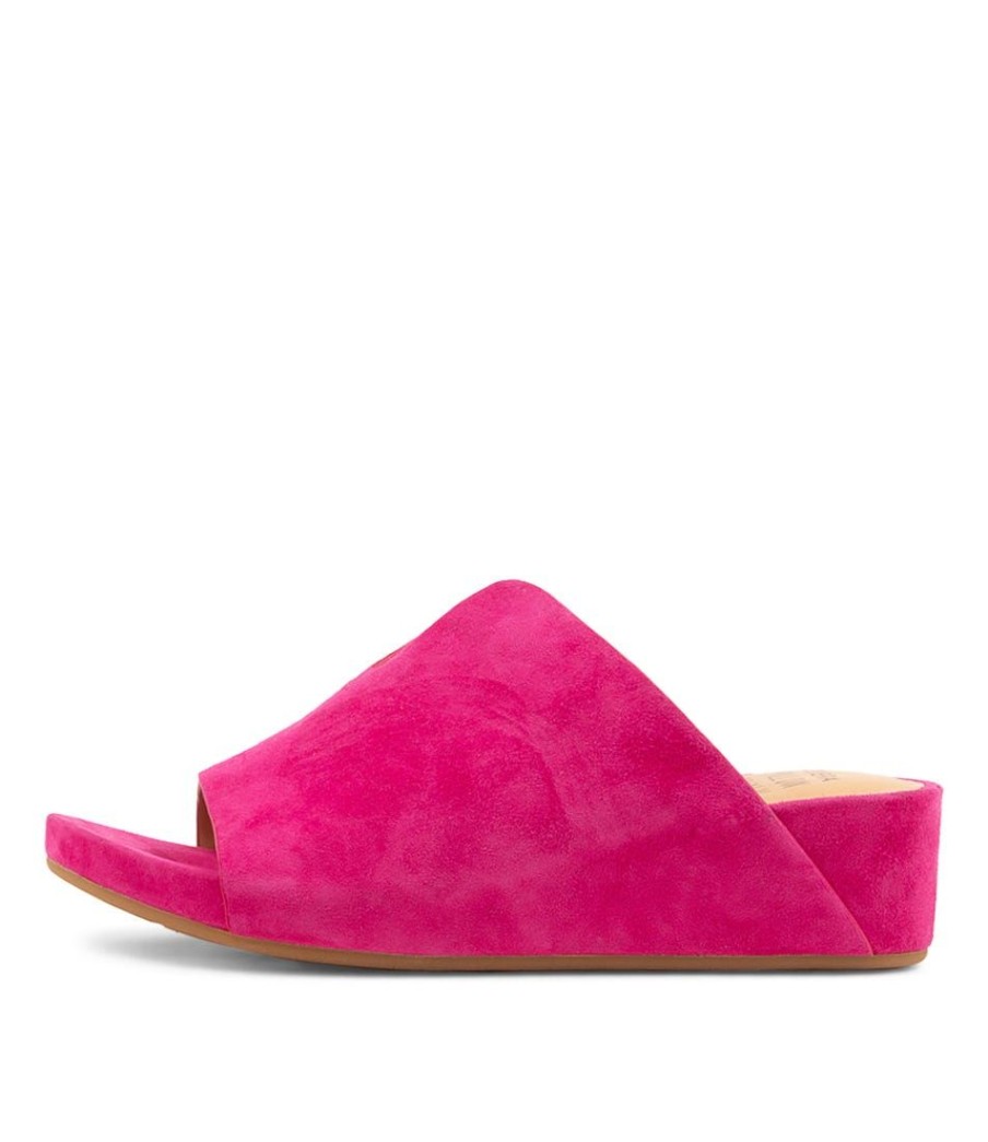 Shoes ZIERA | Millicent W Fuchsia Suede Sandals