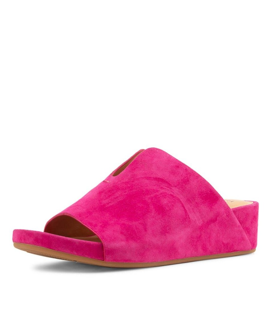 Shoes ZIERA | Millicent W Fuchsia Suede Sandals