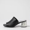 Shoes DJANGO & JULIETTE | Pansie Black Leather Mules