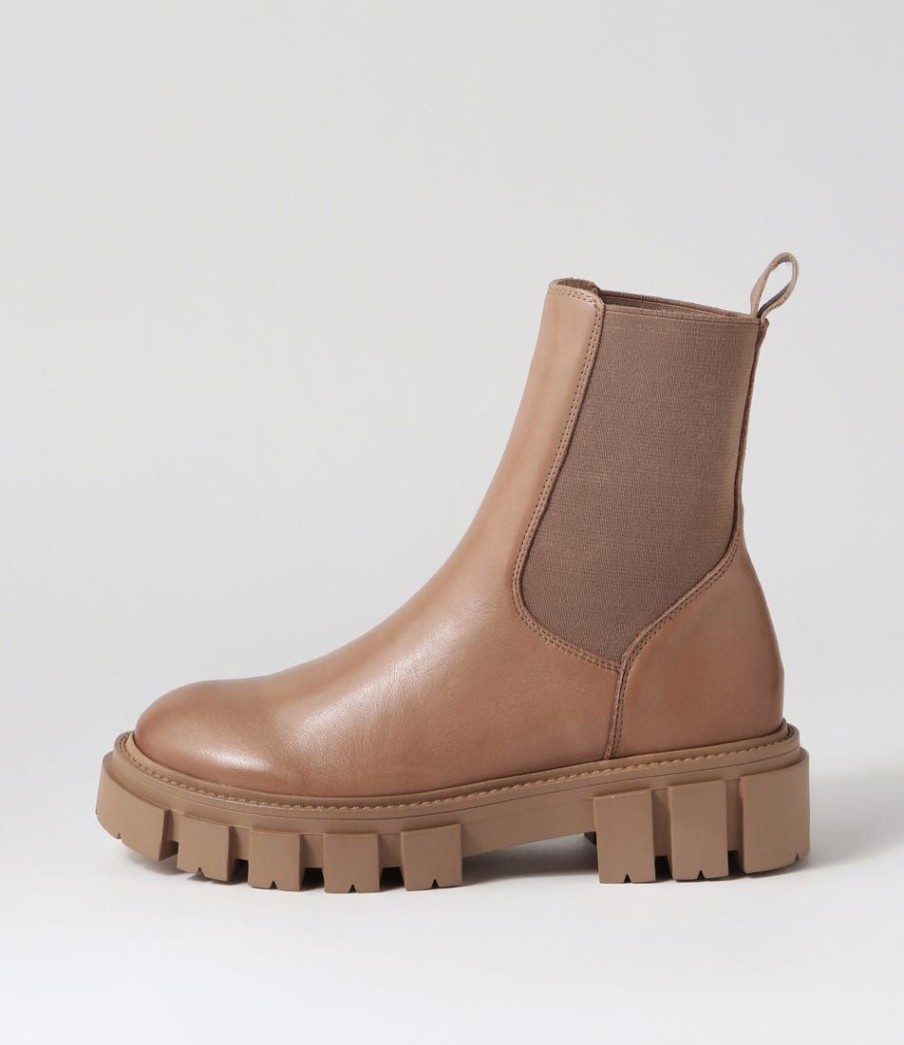 Shoes EOS | Feat Taupe Leather Chelsea Boots