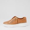 Shoes ZIERA | Zikta W Dark Tan White Leather Sneakers