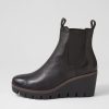 Shoes DJANGO & JULIETTE | Niddle Black Leather Ankle Boots