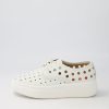 Shoes ROLLIE | Derby City Circle White Leather Sneakers