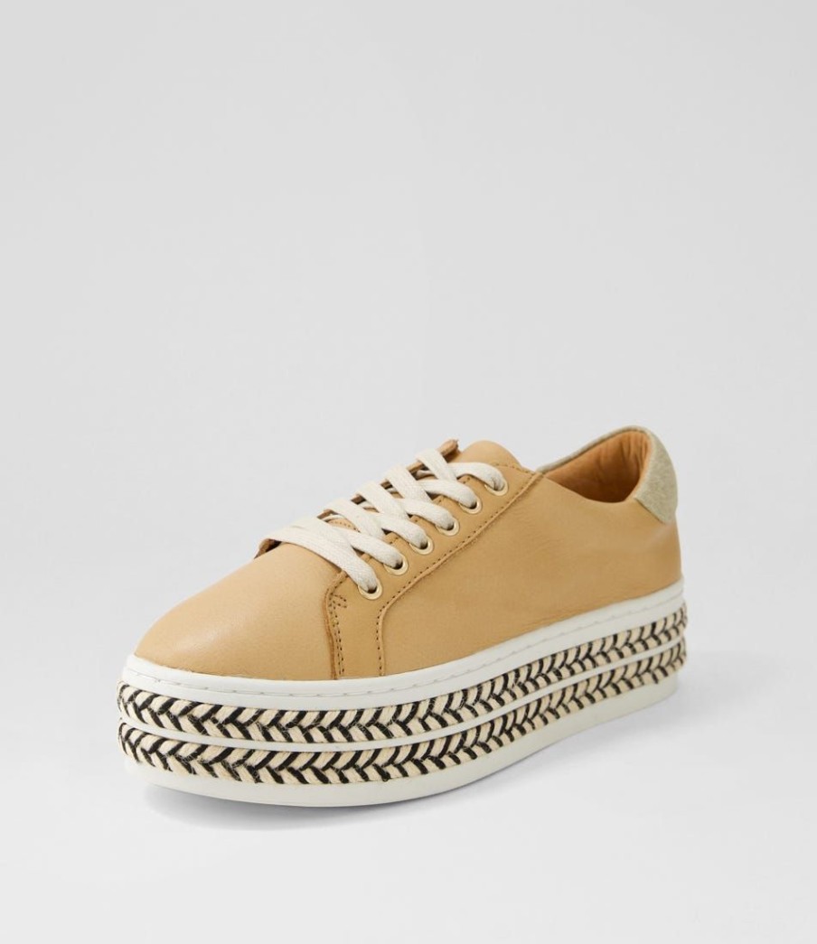 Shoes ALFIE & EVIE | Oppose Camel Leather Sneakers