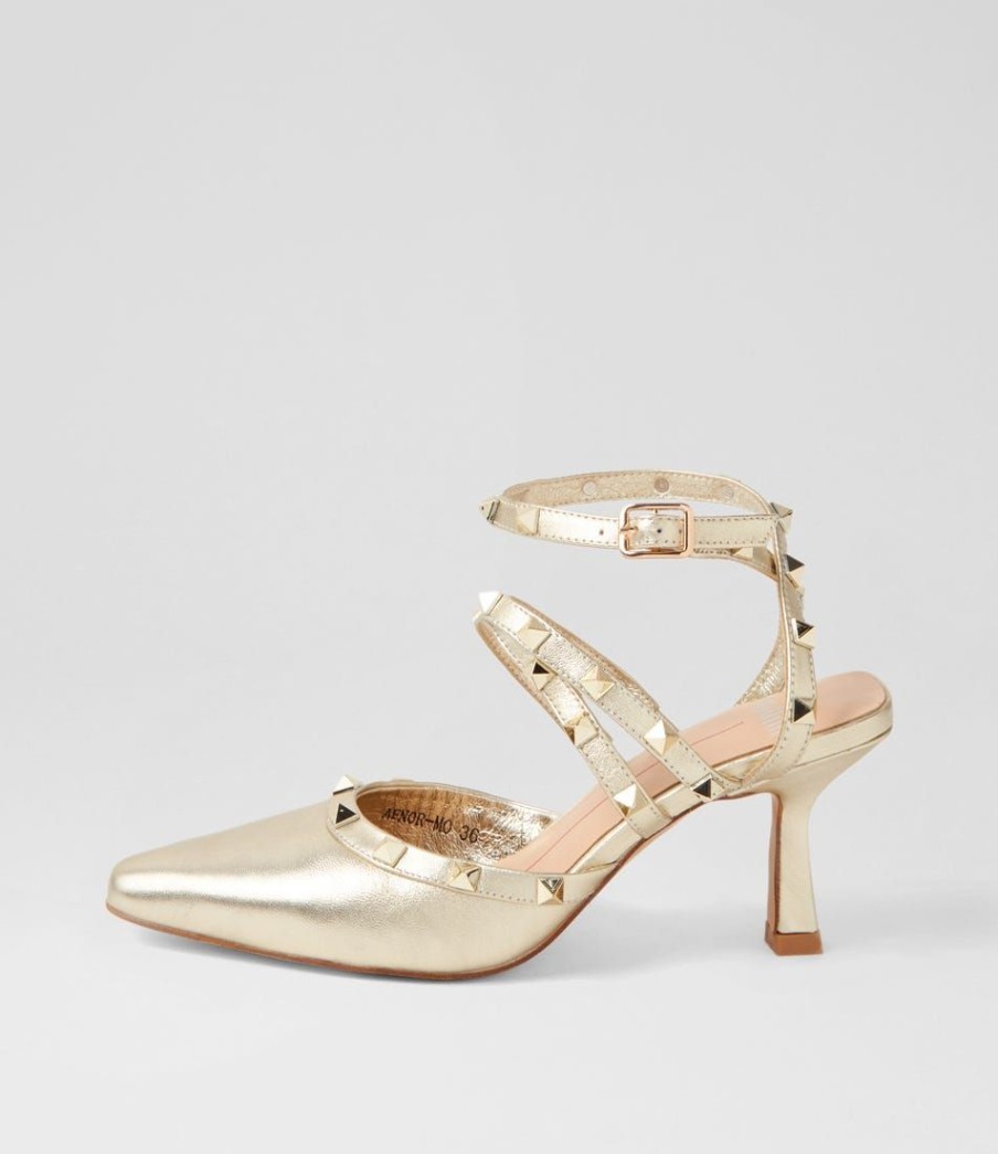 Shoes MOLLINI | Aenor Pale Gold Leather Heels