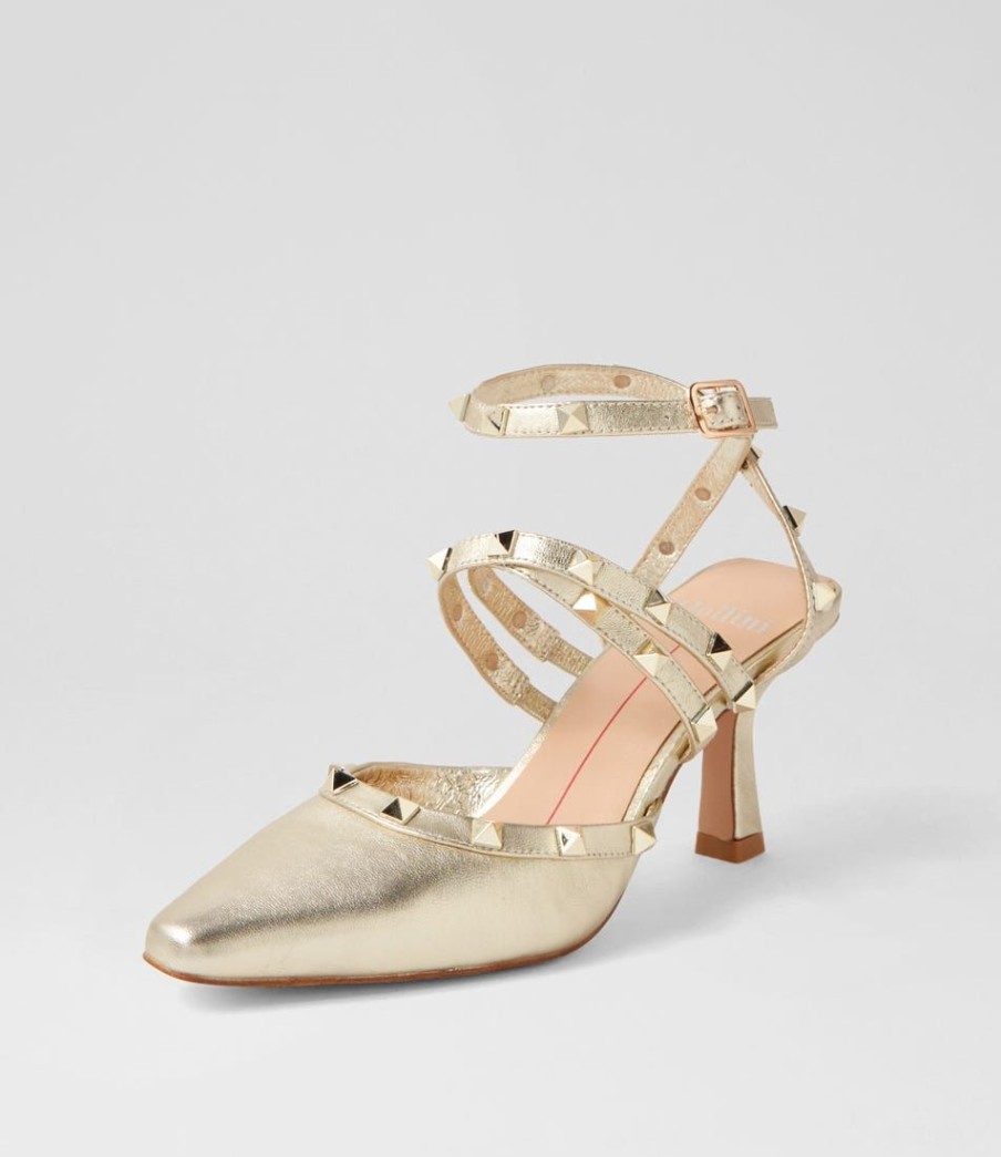 Shoes MOLLINI | Aenor Pale Gold Leather Heels