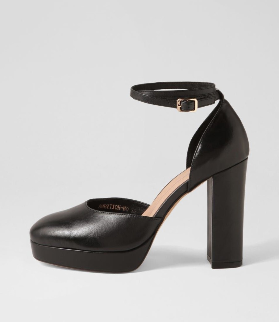 Shoes MOLLINI | Ambition Black Leather Heels