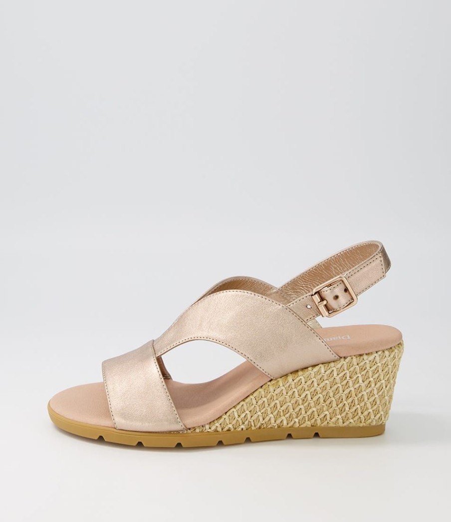 Shoes DJANGO & JULIETTE | Dalia Champagne Nude Weave Leather Sandals