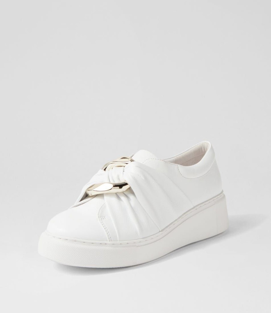 Shoes DJANGO & JULIETTE | Yolla White Leather Sneakers