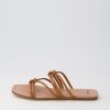 Shoes MOLLINI | Lallie Dark Tan Leather Slides