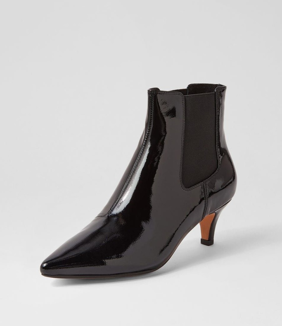 Shoes DIANA FERRARI | Choosi Black Patent Leather Chelsea Boots