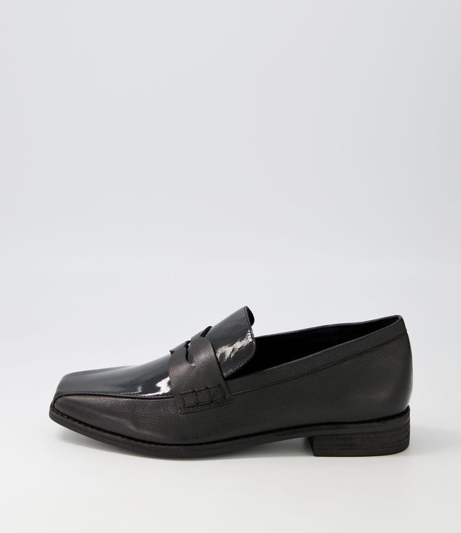 Shoes DJANGO & JULIETTE | Agape Black Patent Leather Loafers