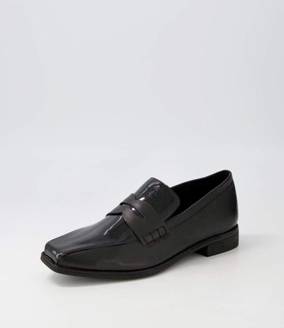 Shoes DJANGO & JULIETTE | Agape Black Patent Leather Loafers