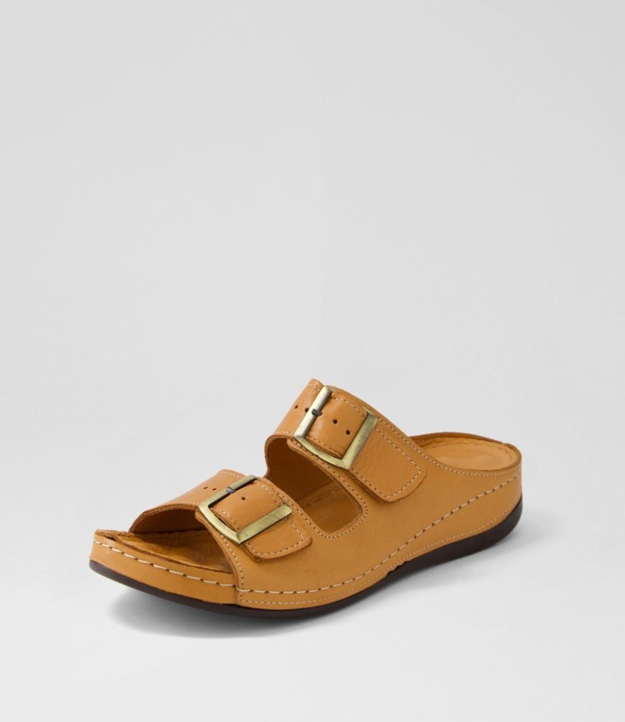 Shoes DIANA FERRARI | Nardi Tan Leather Slides