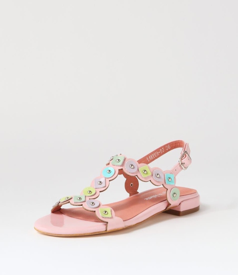 Shoes DJANGO & JULIETTE | Lampha Pink Multi Patent Leather Sandals