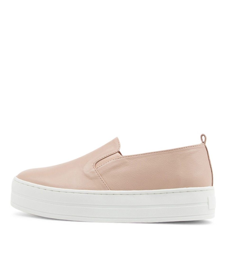 Shoes DJANGO & JULIETTE | Sina Nude Leather Sneakers Ws