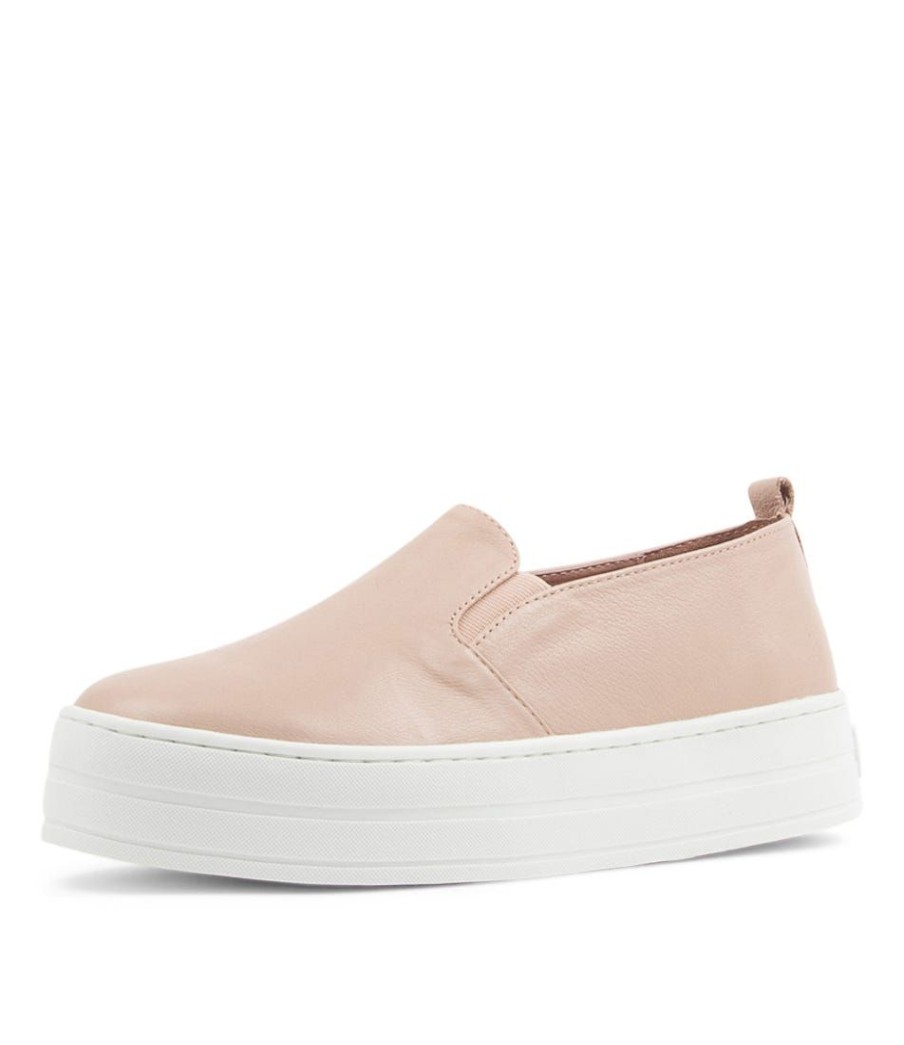 Shoes DJANGO & JULIETTE | Sina Nude Leather Sneakers Ws