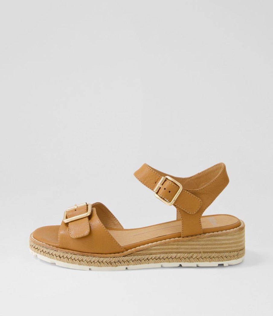 Shoes MOLLINI | Bittle Dark Tan Leather Sandals