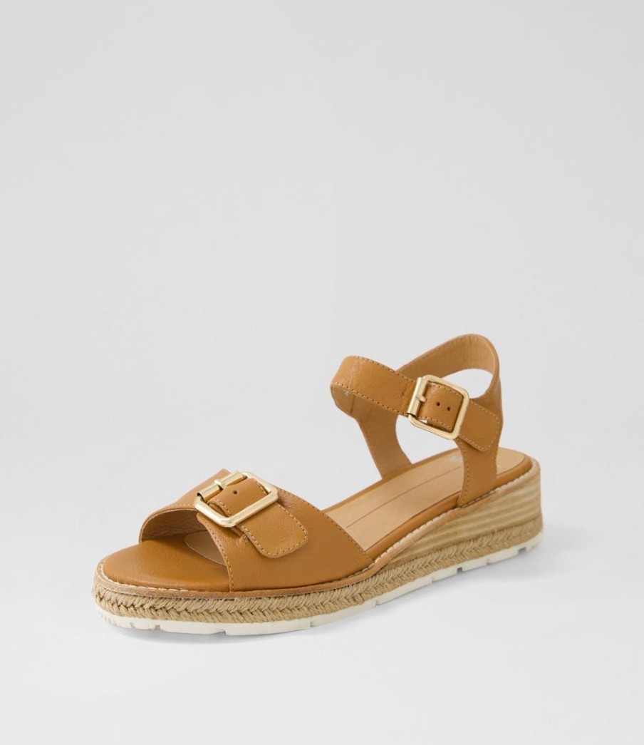 Shoes MOLLINI | Bittle Dark Tan Leather Sandals