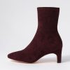 Shoes DIANA FERRARI | Sarski Mulberry Stretch Microsuede Ankle Boots