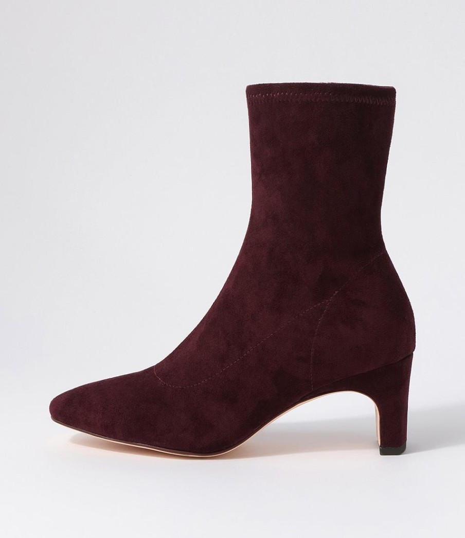 Shoes DIANA FERRARI | Sarski Mulberry Stretch Microsuede Ankle Boots