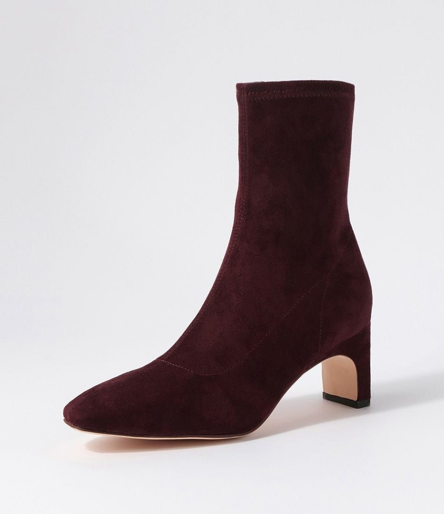 Shoes DIANA FERRARI | Sarski Mulberry Stretch Microsuede Ankle Boots