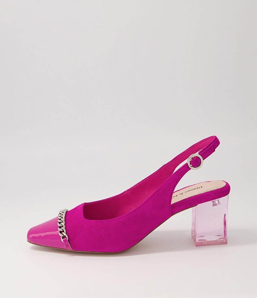 Shoes DJANGO & JULIETTE | Hadlee Fuchsia Patent Suede Heels